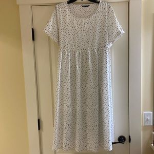 White and Black Polka Dot Dress